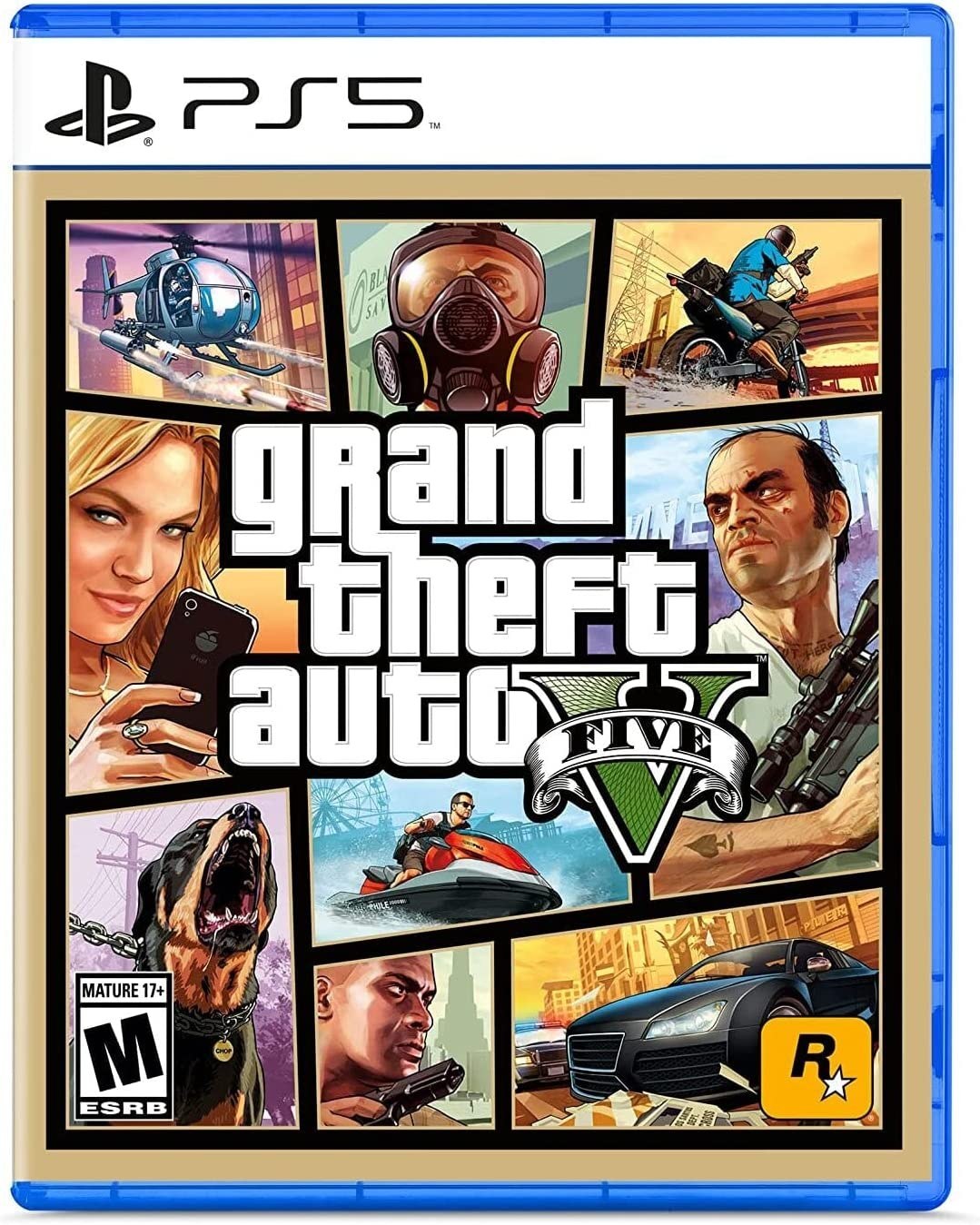 دیسک بازی جی تی ای پنج برای Ps5 مدل Grand Theft Auto V Ps5