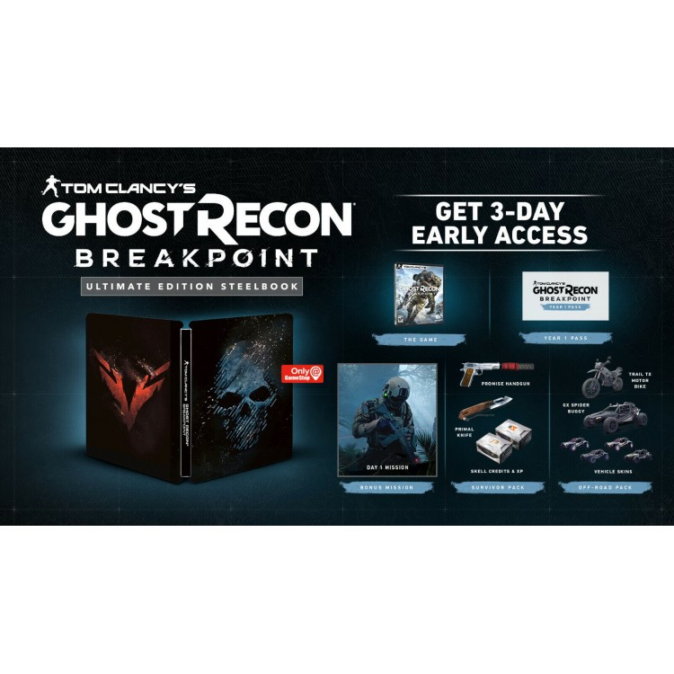 استیل بوک همراه دیسک بازی گوست ریکون بریک پوینت برای Ps4 مدل Ghost Recon Break Point Steelbook Ps4