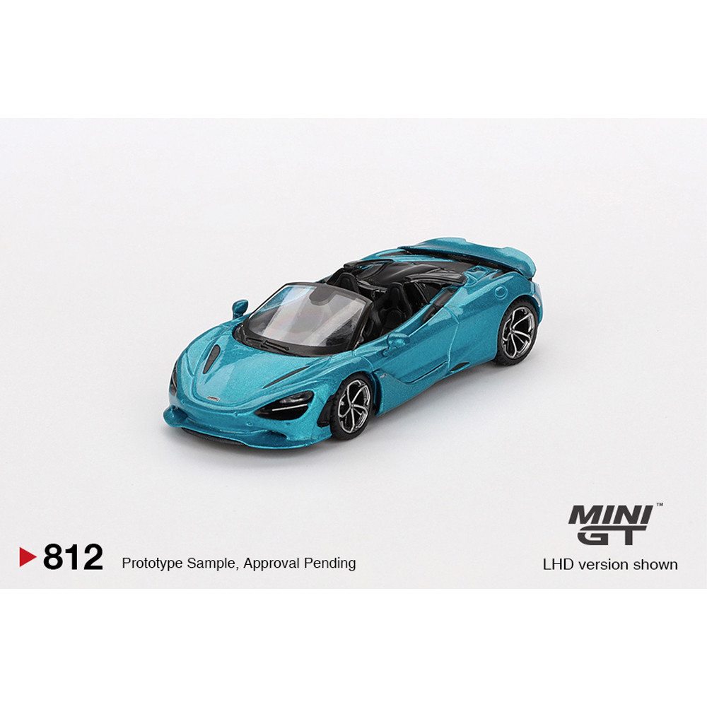 ماکت فلزی مکلارن 750S اسپایدر بلیز بلو مینی جی تی مقیاس 1/64 مدل McLaren 750S Spider Belize Blue 1/64