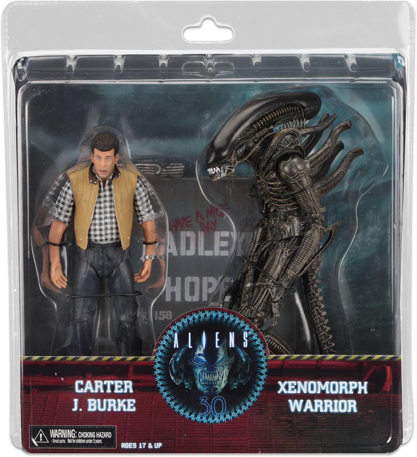 پک دو عددی اکشن فیگور کارتر جی برک و زینو مورف آلین نکا مدل Neca Carter J. Burke And Xenomorph Warrior Aliens