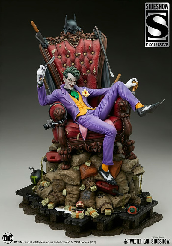 فیگور جوکر سری دی سی کامیک دلوکس نسخه 189 از 500 مدل DC Comics Joker Tweeterhead By Sideshow 1/4 Exclusive