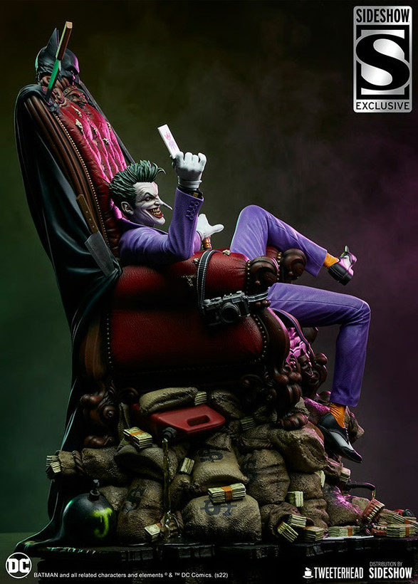 فیگور جوکر سری دی سی کامیک دلوکس نسخه 189 از 500 مدل DC Comics Joker Tweeterhead By Sideshow 1/4 Exclusive