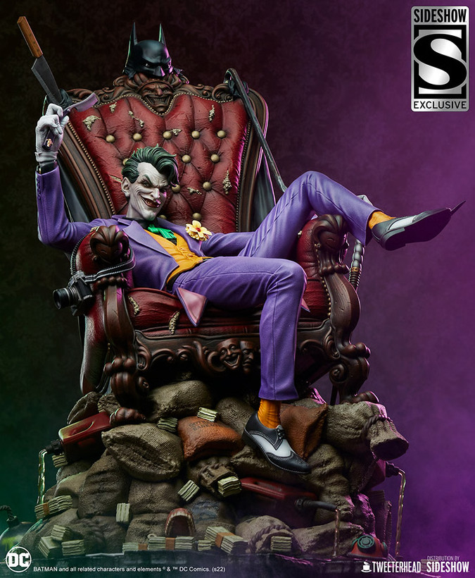 فیگور جوکر سری دی سی کامیک دلوکس نسخه 189 از 500 مدل DC Comics Joker Tweeterhead By Sideshow 1/4 Exclusive
