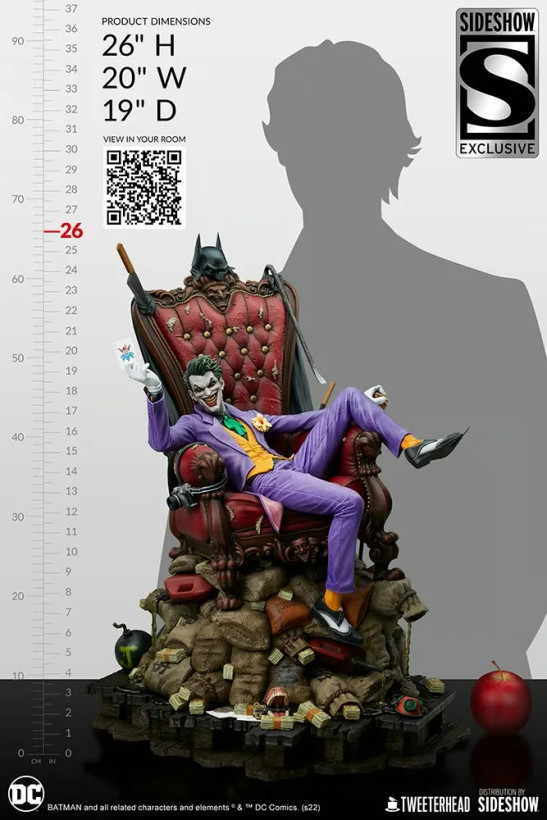 فیگور جوکر سری دی سی کامیک اکسکلوسیو نسخه 189 از 500 مدل DC Comics Joker Tweeterhead By Sideshow 1/4 Exclusive