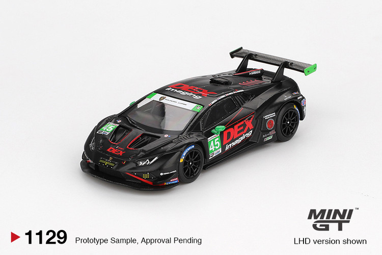 ماکت فلزی لامبورگینی هوراکان جی تی لمانز شماره 45 جی تی مقیاس 1/64 مدل Lamborghini Huracán GT3 EVO2 #45 No. 45 DEX Imaging 2024 IMSA Daytona 24 Hrs