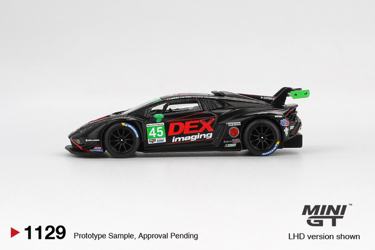 ماکت فلزی لامبورگینی هوراکان جی تی لمانز شماره 45 جی تی مقیاس 1/64 مدل Lamborghini Huracán GT3 EVO2 #45 No. 45 DEX Imaging 2024 IMSA Daytona 24 Hrs